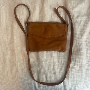 Express suede cross body purse